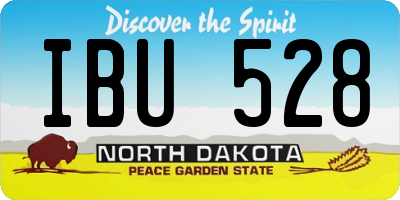 ND license plate IBU528
