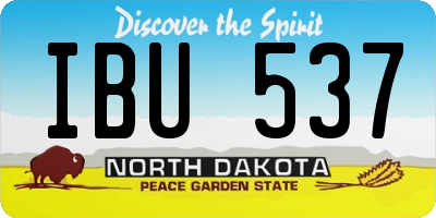 ND license plate IBU537