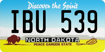 ND license plate IBU539