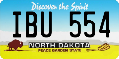 ND license plate IBU554