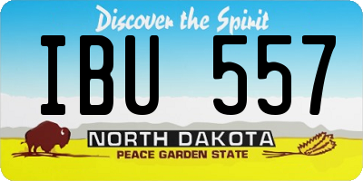 ND license plate IBU557