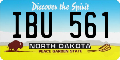 ND license plate IBU561