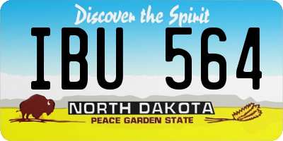 ND license plate IBU564