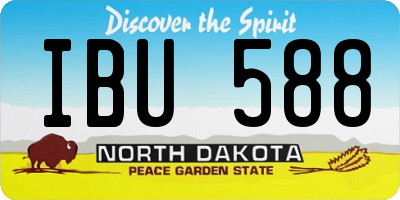ND license plate IBU588