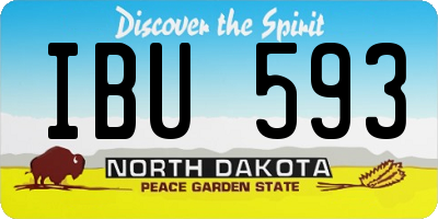 ND license plate IBU593