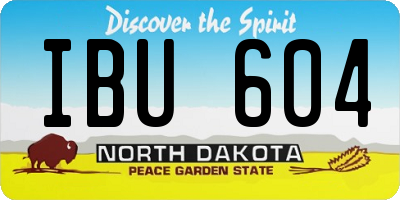 ND license plate IBU604