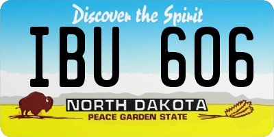 ND license plate IBU606