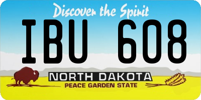 ND license plate IBU608