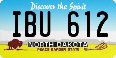 ND license plate IBU612