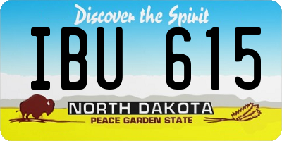 ND license plate IBU615