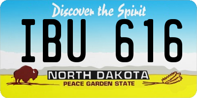 ND license plate IBU616