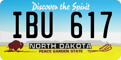ND license plate IBU617