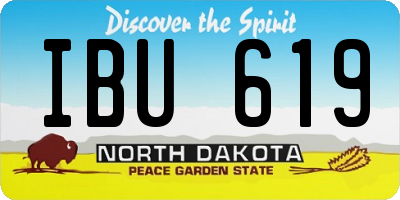 ND license plate IBU619
