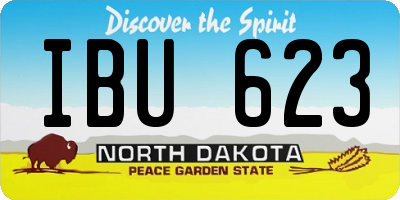 ND license plate IBU623