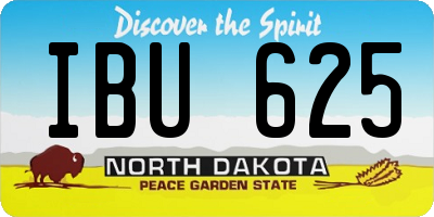 ND license plate IBU625