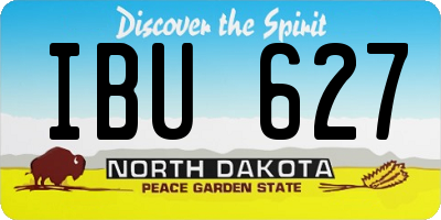 ND license plate IBU627