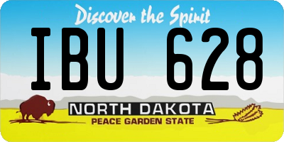 ND license plate IBU628