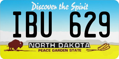 ND license plate IBU629