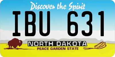 ND license plate IBU631