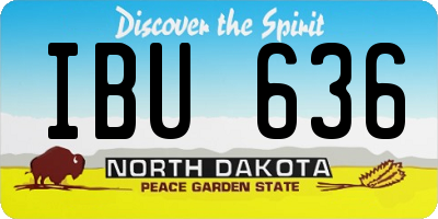 ND license plate IBU636
