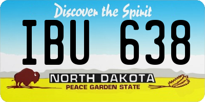 ND license plate IBU638