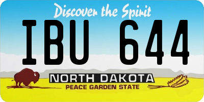 ND license plate IBU644