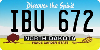 ND license plate IBU672