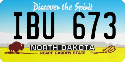 ND license plate IBU673