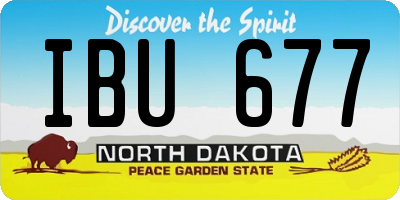 ND license plate IBU677
