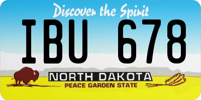 ND license plate IBU678