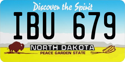 ND license plate IBU679