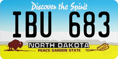 ND license plate IBU683
