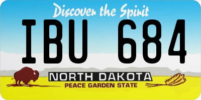 ND license plate IBU684