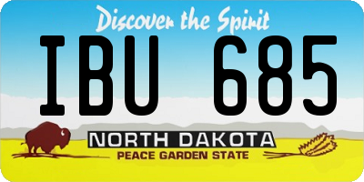 ND license plate IBU685