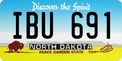 ND license plate IBU691