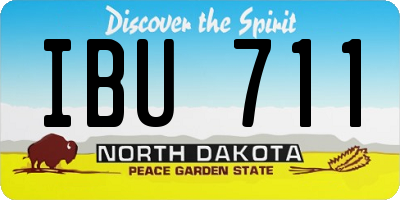 ND license plate IBU711