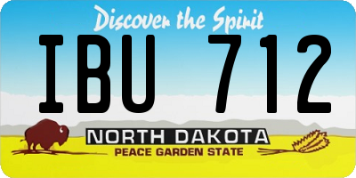 ND license plate IBU712