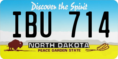 ND license plate IBU714