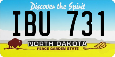 ND license plate IBU731