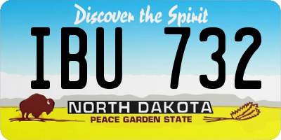 ND license plate IBU732