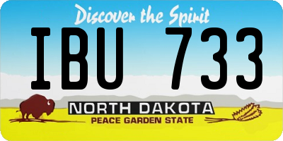 ND license plate IBU733