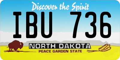ND license plate IBU736