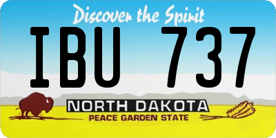 ND license plate IBU737