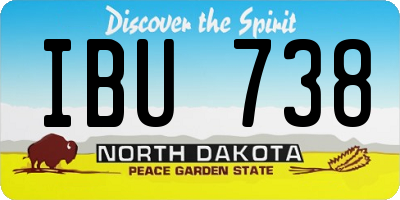 ND license plate IBU738