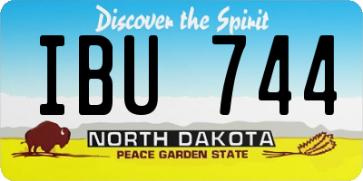 ND license plate IBU744