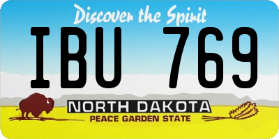 ND license plate IBU769