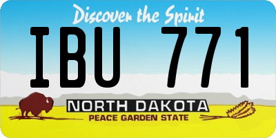 ND license plate IBU771