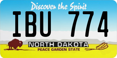 ND license plate IBU774