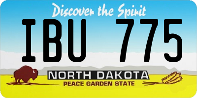 ND license plate IBU775