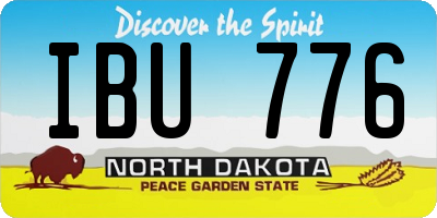 ND license plate IBU776